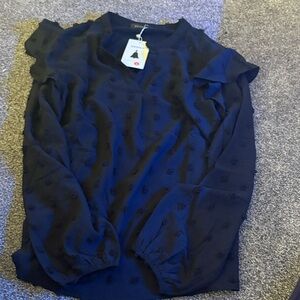 Black Long Sleeve Blouse NWT size small